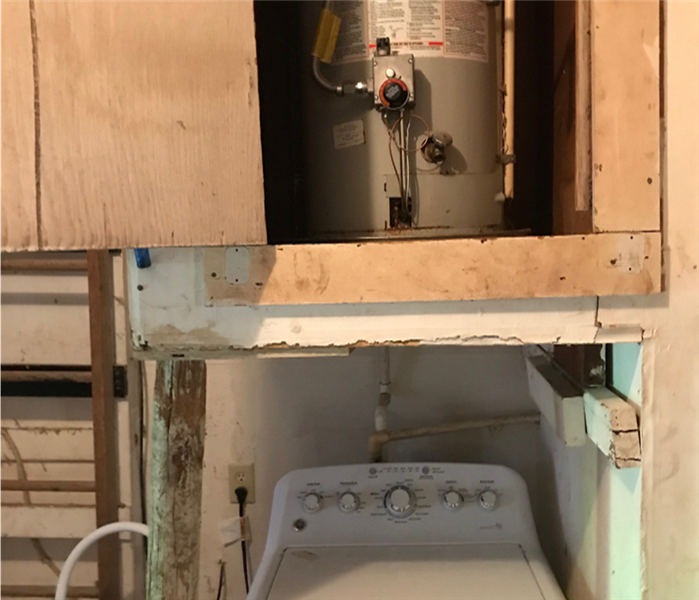 water heater over washer