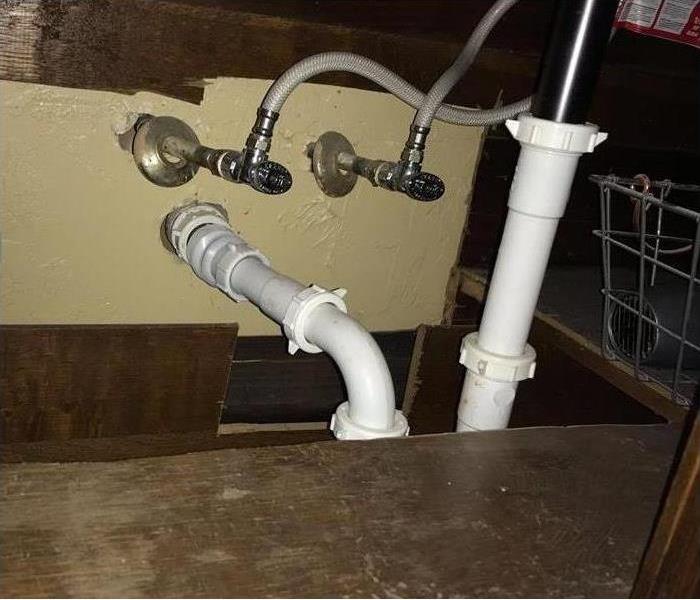 plumbing under sink